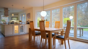 Heller Essbereich mit Zugang zur Terrasse...