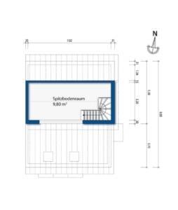 Grundriss Spitzboden