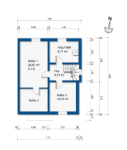Grundriss Kellergeschoss
