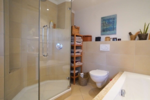 ...verfügt über eine sparate Dusche